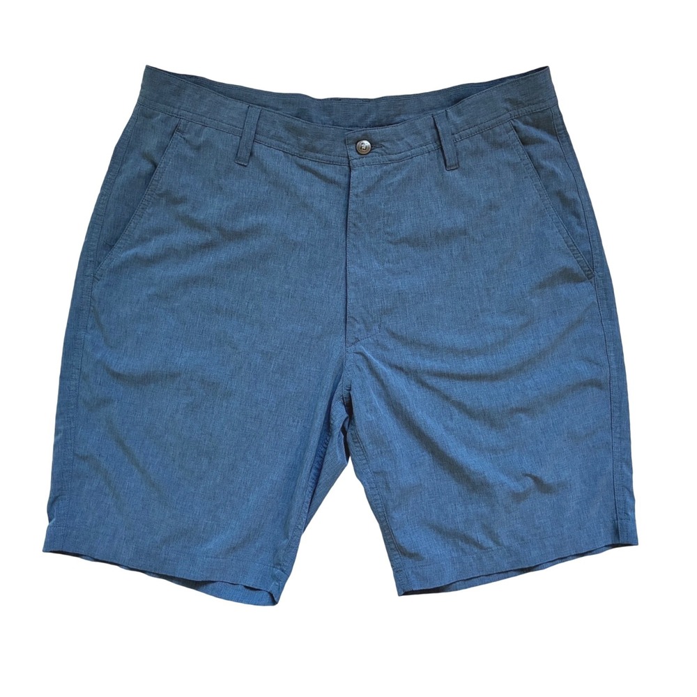FootJoy Mens Performance Golf Shorts Blue Heather Stretch Size 34 26818